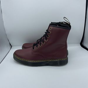 EUC Dr Martens Zavala Boots Mens 9 Women’s 10 Burgundy Combat Bouncing Soles